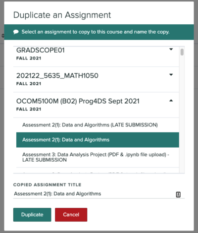 Copying Assignments In Gradescope Staff Guide Digital Education