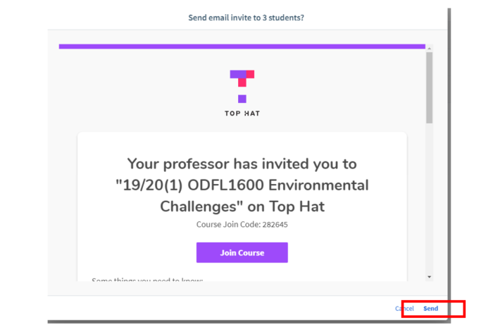 Screenshot of Top Hat platform.