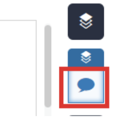 Screenshot showing the feedback icon