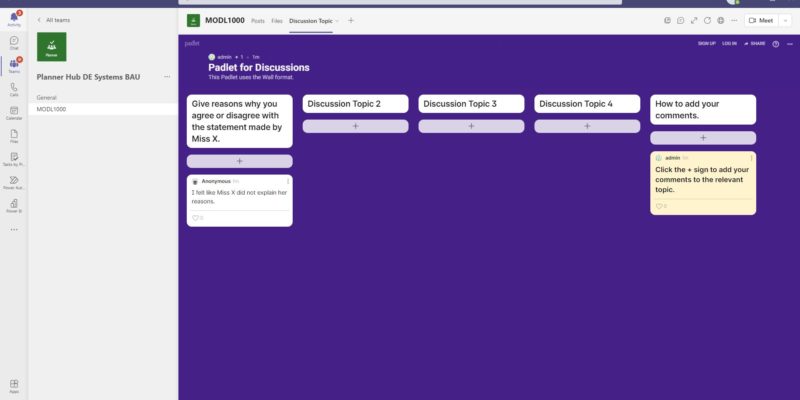 Embed a Padlet into a Microsoft Team channel or meeting