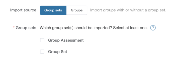 Screenshot showing where to select group sets in buddycheck