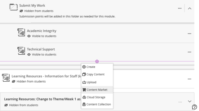 Folder location of Turnitin assignments