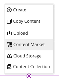 Plus icon options - content market