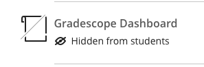 Hidden Gradescope dashboard