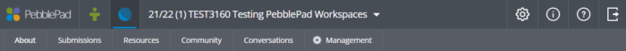 screenshot of tabs in a pebblepad workspace