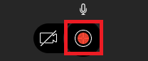 Image showing the Start recording icon in the Recording Window.