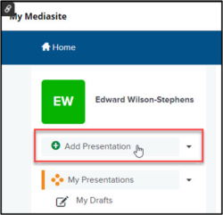 Add presentation option highlighted