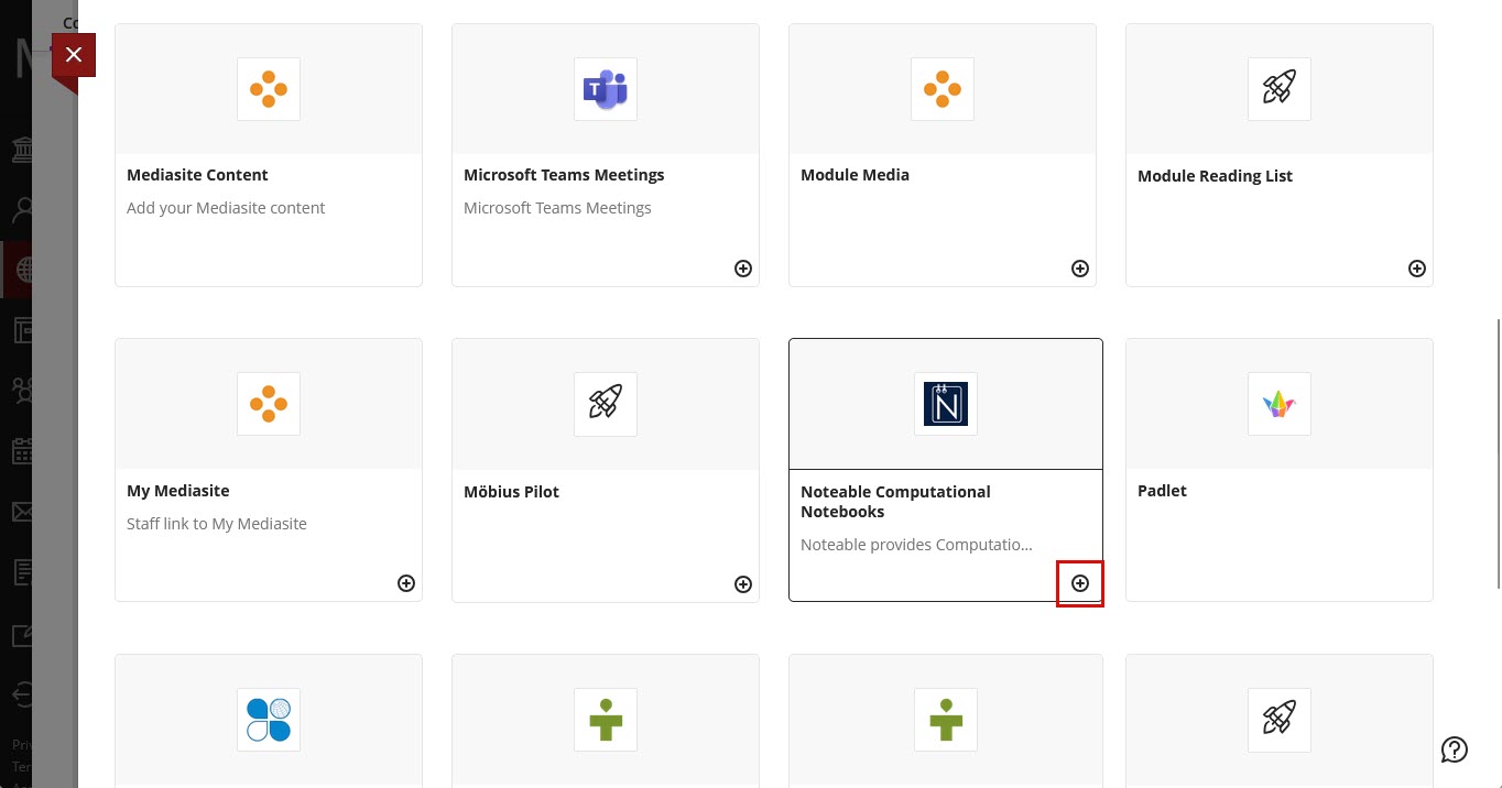 screenshot of highlighted noteable computational notebooks in the content market