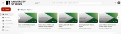 Photo shows the landing page of the Panopto web app.