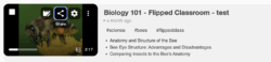 screenshot showing the share icon after hovering over a panopto video. 