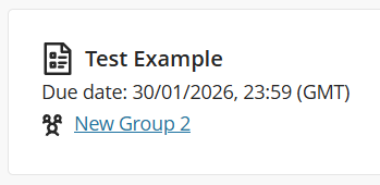 Link to join a group under a Test