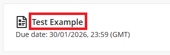 Image showing a link to a Test in Minerva