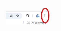 screenshot showing the Chrome menu bar